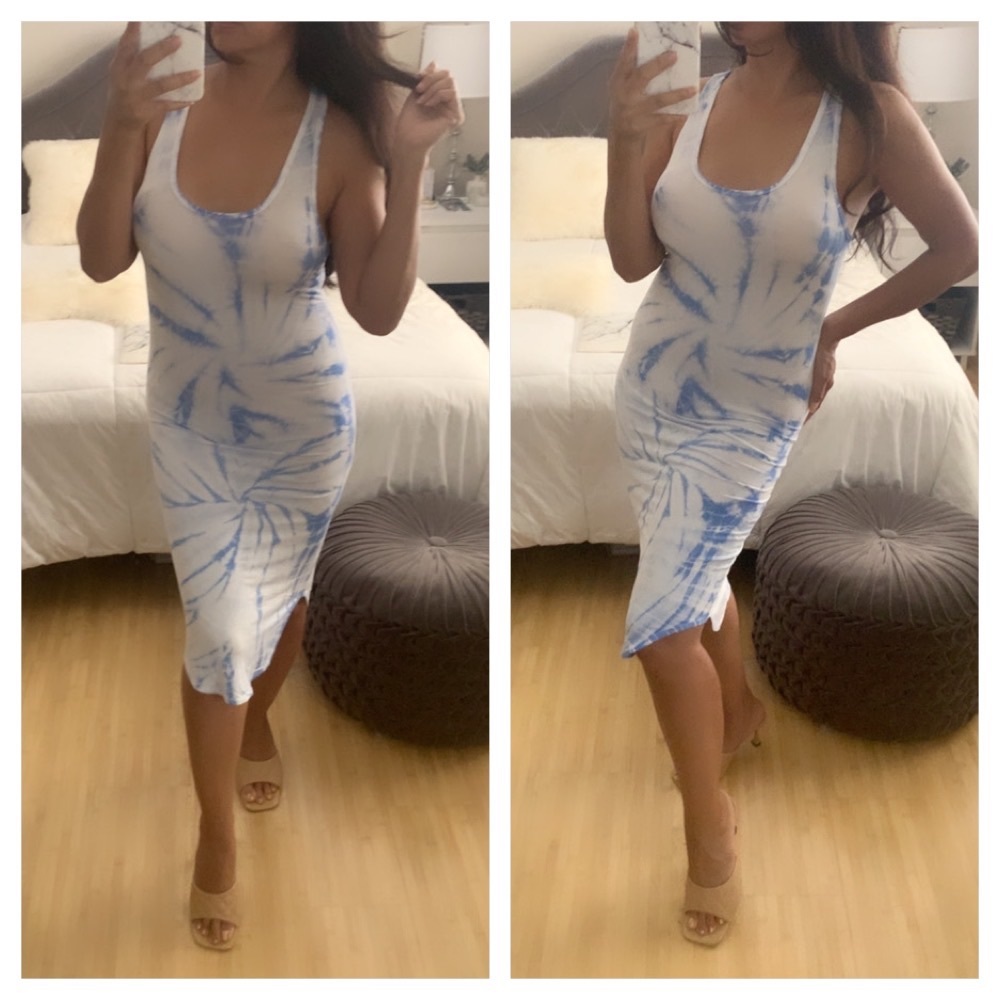 GO COUTURE Tie Dye Tank Dress